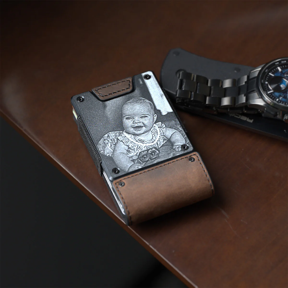 Custom Engraved PROOF Wallet | Upload an Image or Add Text - Image 3
