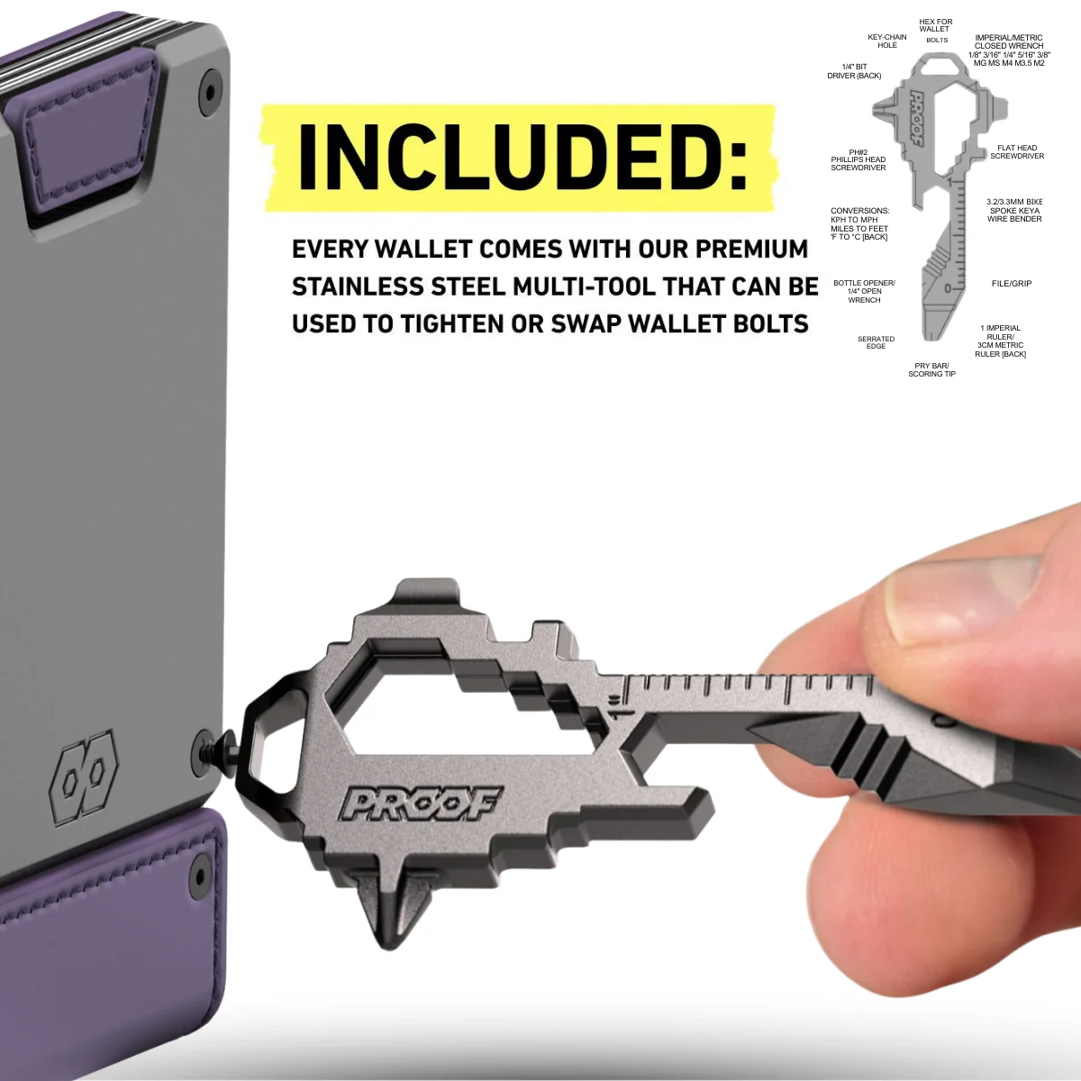 PROOF Wallet | The Lilac Bloom | Lilac Full Grain Leather & Satin Gunmetal - Image 6